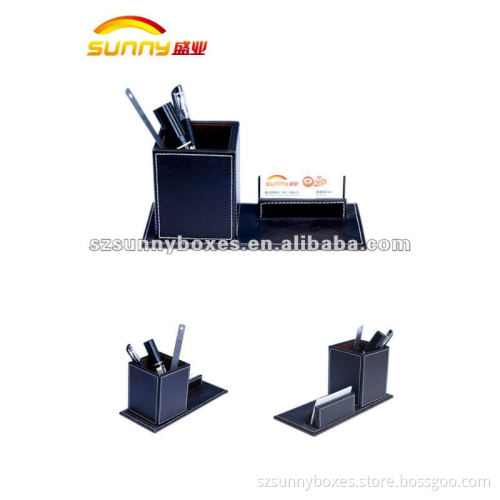 desk pen holder with card holder